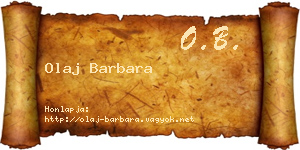Olaj Barbara névjegykártya